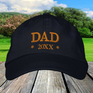 PAPPA 20XX broderade basebollsockel guld / blå Broderad Keps