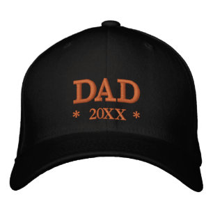 PAPPA 20XX broderade basebollsockeln guld / svart Broderad Keps