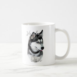 Pappa 2 för siberian husky (blk) kaffemugg
