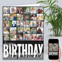 Pappa 31 Photo Collage Grattis på födelsedagen Car