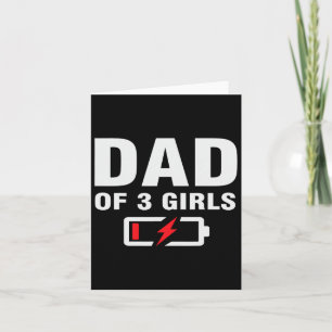 Pappa: 3 Girls Fars dag Joke som Far om t Kort