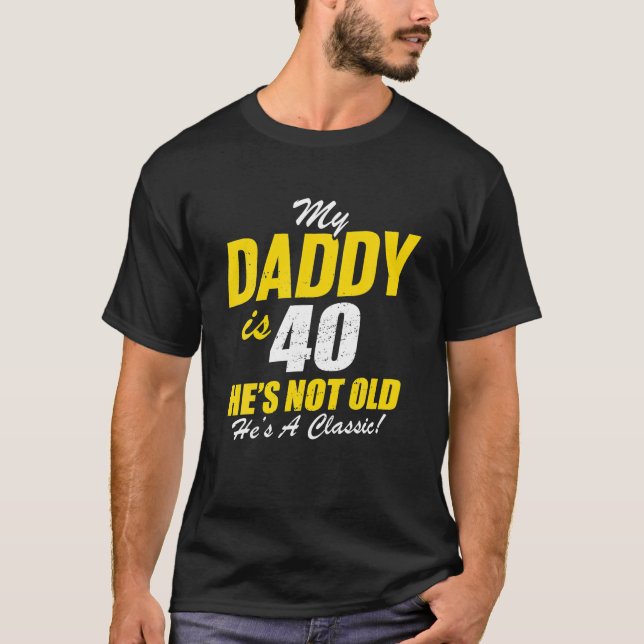 Pappa 40:e födelsedagen Classic Pappa 40 T Shirt (Framsida)