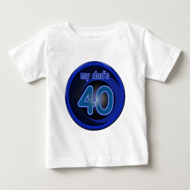 Pappa 40th Birthday Tee Shirt (Framsida)