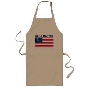 PAPPA 4 JULI JULI GRILL MASTER Aprons Långt Förkläde