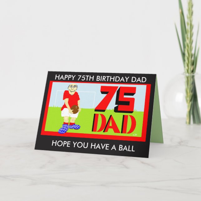 pappa 75:e födelsedagskort kort (Framsida)