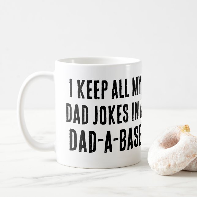 Pappa-a-base Funny Pappa Jokes Fars dag citat Kaffemugg (Med munk)