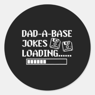 Pappa-a-basskämt som laddar Retro Funny Cringe Far Runt Klistermärke