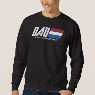 Pappa A Real American Hero Fars dag Lång Ärmad Tröja