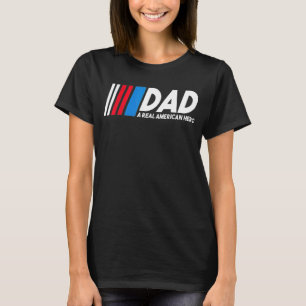 Pappa A Real American Hero Lycklig Fars dag T Shirt