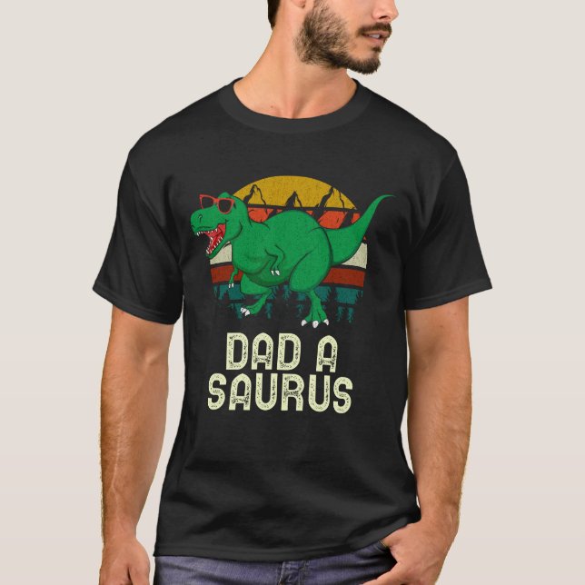 Pappa A Saurus Rex Pappa A Dinosaur Pappa Asaurus T Shirt (Framsida)