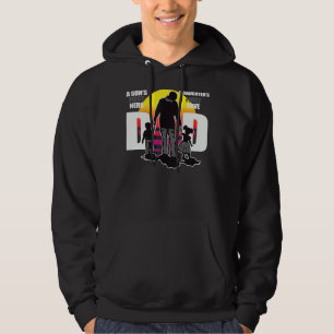 Pappa A Sons First Hero Daughters First Kärlek Far Hoodie