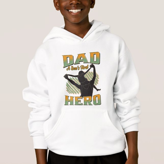 Pappa A Son's First Hero T Shirt (Framsida)