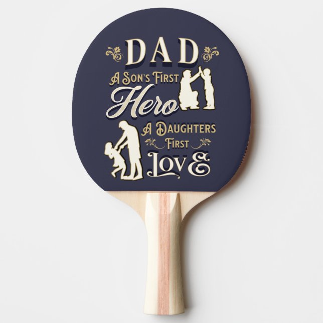 Pappa A sons första A-döttrar första Kärlek Pingisracket (Framsidan)