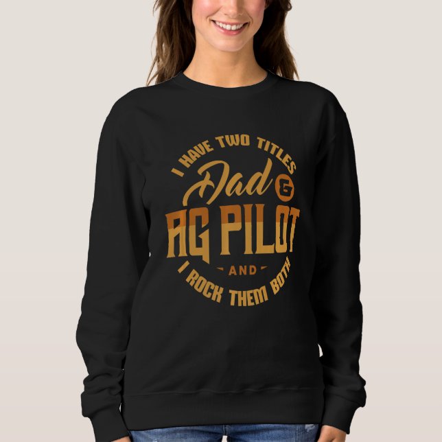 Pappa AG Pilot Skörd Duster Aerial Application App T Shirt (Framsida)