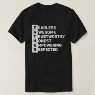 Pappa Akronym Den Bästa Pappan Någonsin Fars Dag T Shirt