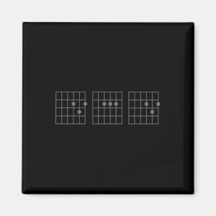 Pappa Aldrig Fars dag Shirt Guitar Chord Rock musi Magnet
