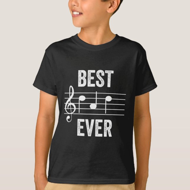 Pappa Aldrig Musik noter Funny Fars dag Gift T Shirt (Framsida)