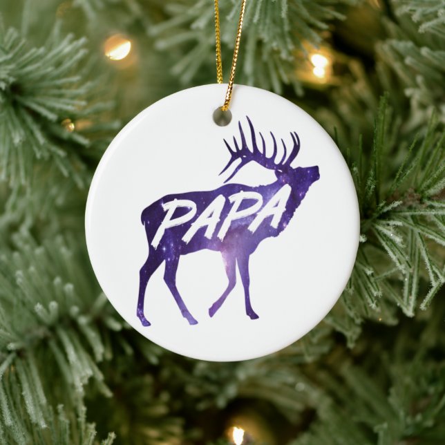 Pappa Älg  Julgransprydnad Keramik (Träd)