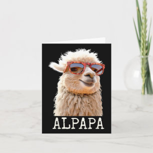 Pappa Alpapa Lama Pappa Cute Alpaca Pappa Fars dag Kort
