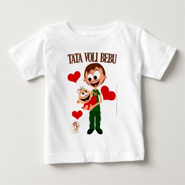 Pappa älskar bebis - Baby t-shirt (Framsida)