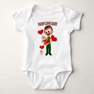 Pappa älskar bebis - Babykroppar 01 - Vit T Shirt