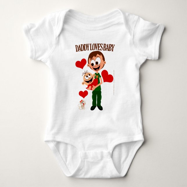 Pappa älskar bebis - Babykroppar 01 - Vit T Shirt (Framsida)