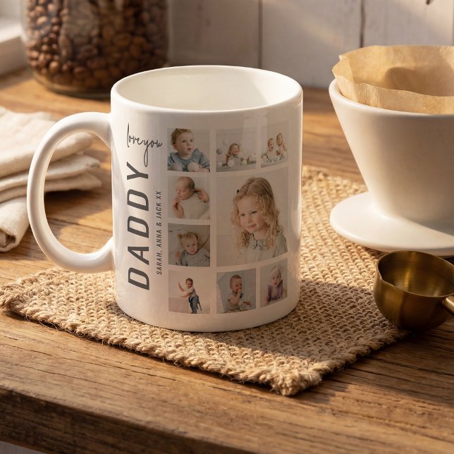 Pappa | Älskar dig | Fotokollage Kaffemugg (Skapare uppladdad)