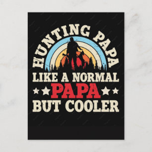 Pappa älskar fars dag rolig jägare vintage jakt helg vykort