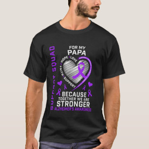 Pappa Alzheimers Awareness Supporter Products Purp T Shirt