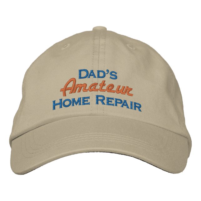 Pappa Amateur Home Repair Broderad Keps (Framsida)
