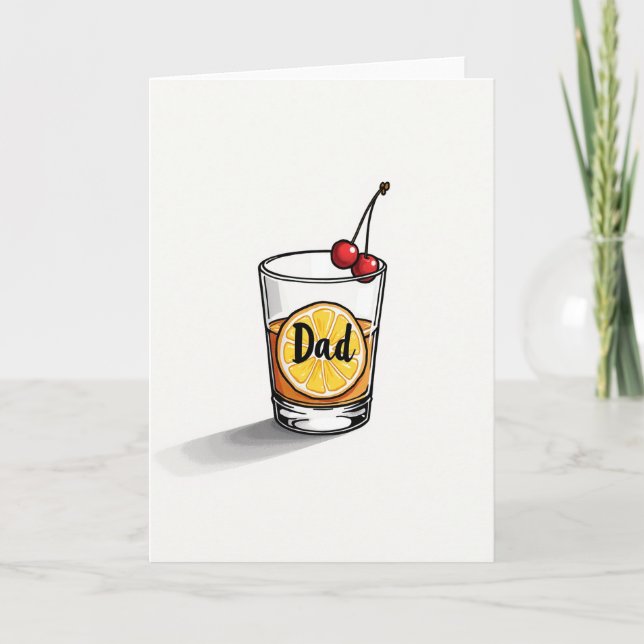 Pappa Amber Drink Fars dag-kort Kort (Framsida)