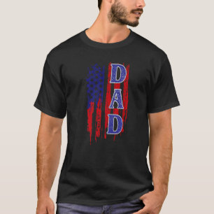 Pappa American Flagga Militär Veteran Patriotic Fa T Shirt