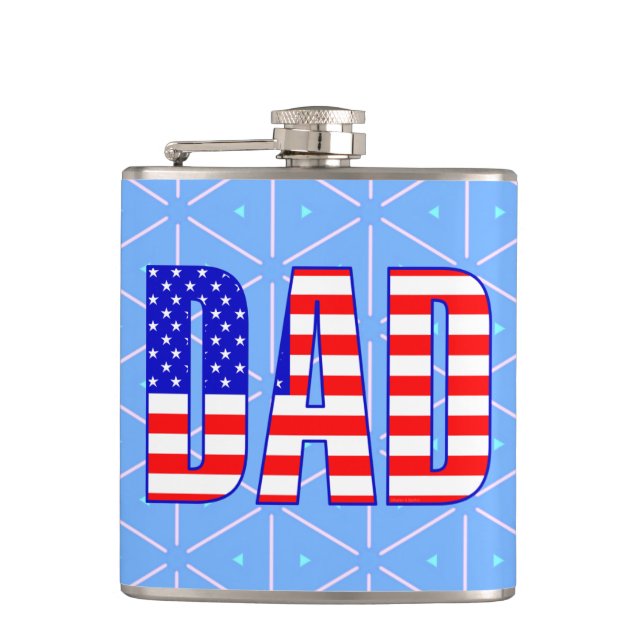 Pappa American Flagga Patterned Text Fickplunta (Framsidan)