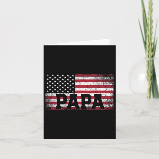 Pappa amerikansk flagg fars dag 4 juli present G Kort (Framsida)