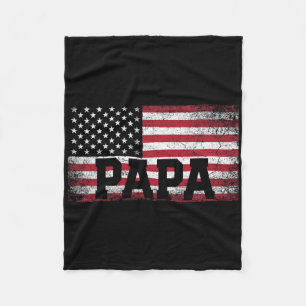 Pappa Amerikansk Flagga Fars Dag 4:e Juli Present  Fleecefilt