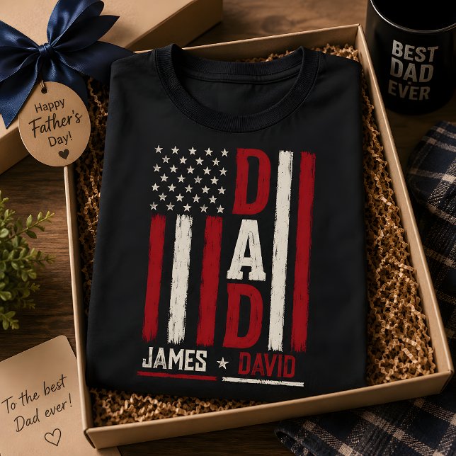 Pappa Amerikansk flaggapappa present Patriotisk fa T Shirt (Skapare uppladdad)