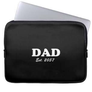 Pappa Anpassningsbar Est date modern typography bl Laptop Fodral