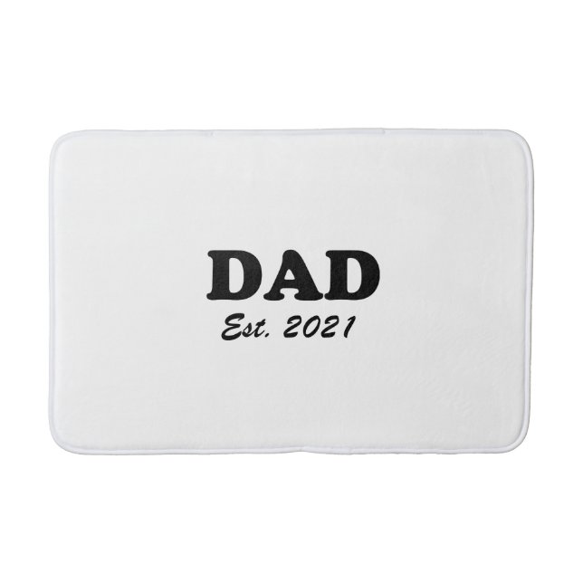 Pappa Anpassningsbar Fastställd svartvit modern Badrumsmatta (Framsidan)