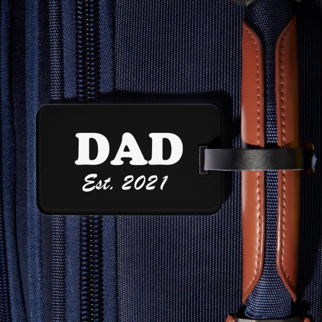 Pappa Anpassningsbar Fastställd svartvit modern Bagagebricka (Baksida Insitu 2)