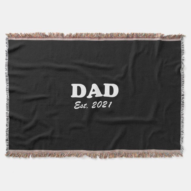 Pappa Anpassningsbar Fastställd svartvit modern Filt (Framsidan)