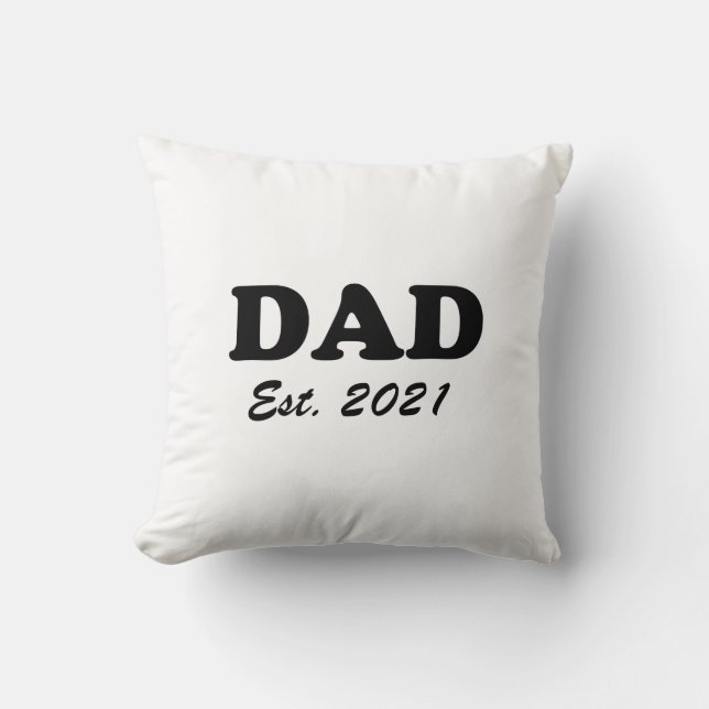 Pappa Anpassningsbar Fastställd svartvit modern Kudde (Framsida)