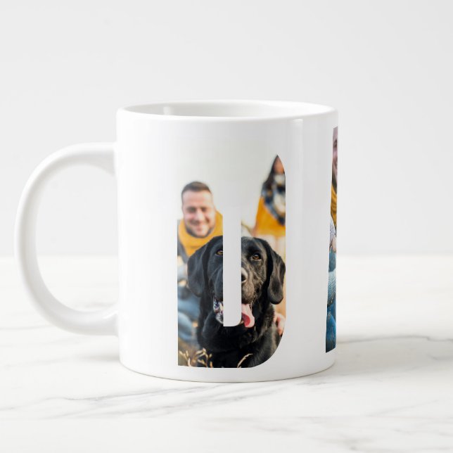 Pappa Anpassningsbara Foto Ramar Fars Dag Födelsed Jumbo Mugg (Vänster)