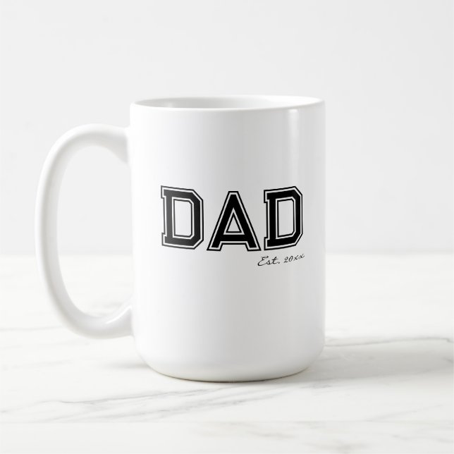 "Pappa" "År 20xx" Fars dag Födelsedagspresent Kaffemugg (Vänster)