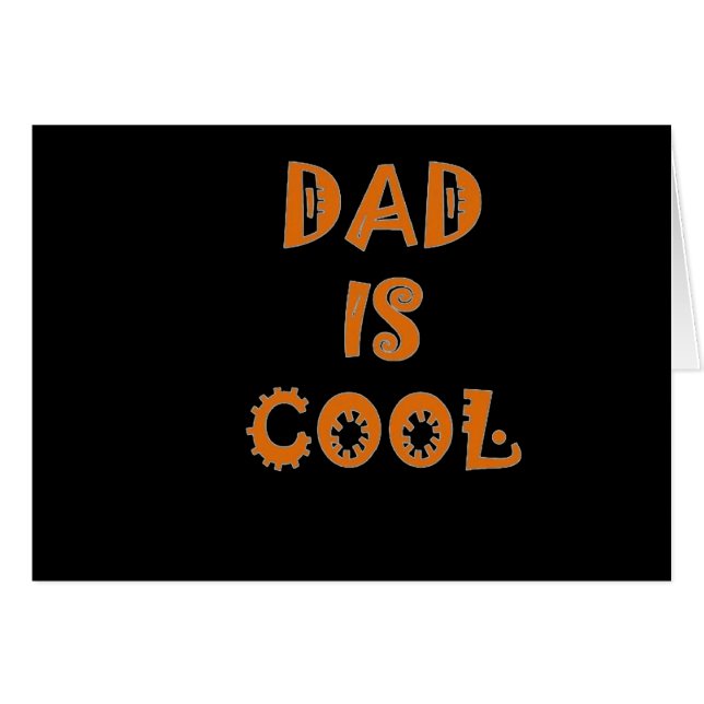 Pappa är Coola Hälsningskort (Framsidan Horizontal)