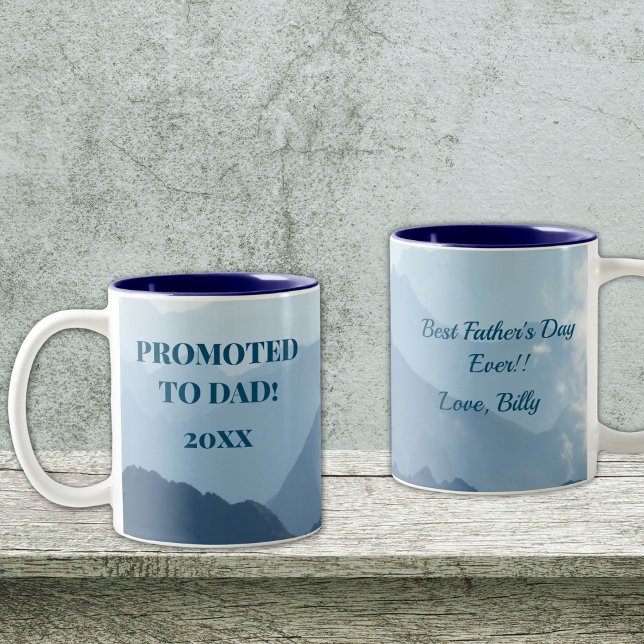 Pappa är de bästa och nya dads Extra Speciella! Två-Tonad Mugg (Personalize to add your names/dates.  Customize to change text, color or style.)