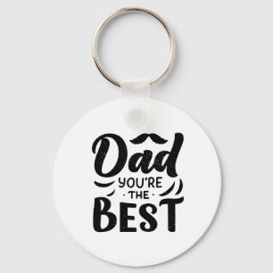 Pappa är du den bästa svarta vita Fars dag Nyckelring