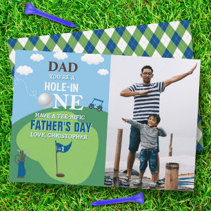 Pappa är du en Hål i ett Fars dag-foto-kort