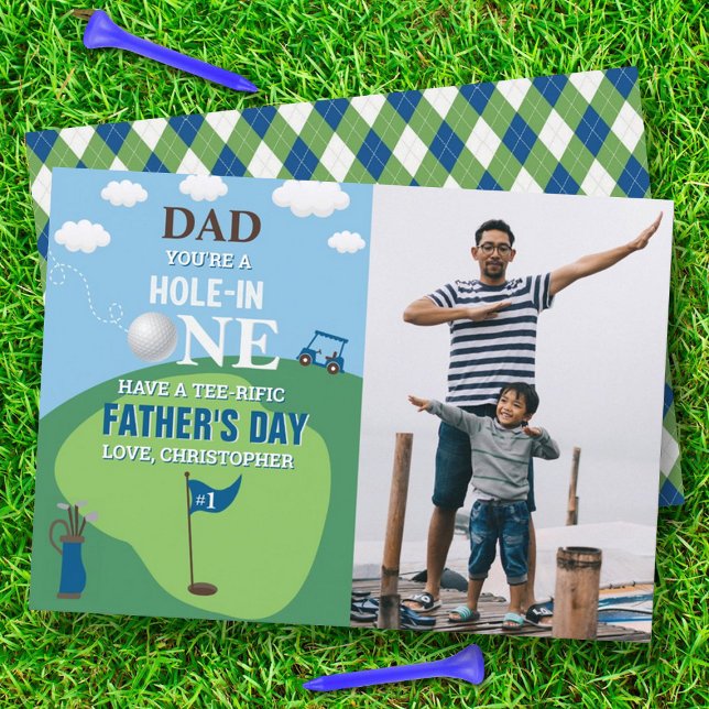 Pappa är du en Hål i ett Fars dag-foto-kort (Skapare uppladdad)