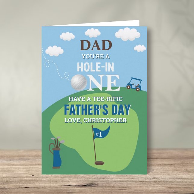 Pappa är du en Hål i ett foto av Golf Fars dag Kort (Skapare uppladdad)