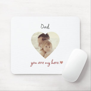 Pappa är du min Hero Personlig Mousepad för Pappa Musmatta